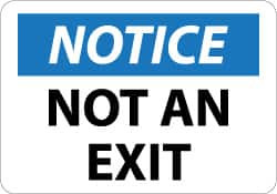 NMC N324PB NOTICE - NOT AN EXIT, PRESSURE SENSITIVE
