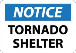 NMC N355RB NOTICE - TORNADO SHELTER, 10" LONG X 14"
