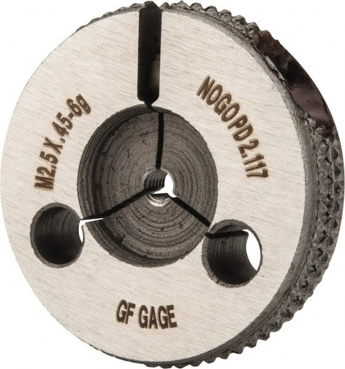GF GAGE R0250456GNK M2.5X0.45 NO GO SINGLE RING THREAD GAGE
