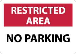 NMC RA20RB RESTRICTED AREA - NO PARKING, 10" LONG X