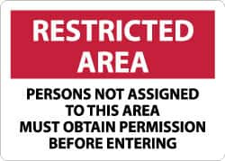 NMC RA25AB RESTRICTED AREA - PERSONS NOT ASSIGNED T
