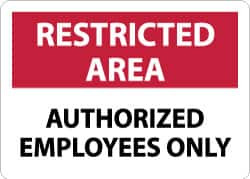 NMC RA4RB "RESTRICTED AREA - AUTHORIZED EMPLOYEES 