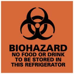 NMC S71R BIOHAZARD - NO FOOD OR DRINK TO BE STORE
