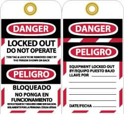 NMC SPLOTAG16 10 QTY 1 PACK 3" HIGH X 6" LONG, DANGER 