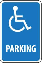 NMC TM94G "PARKING," HANDICAPPED SYMBOL, 12" WIDE 