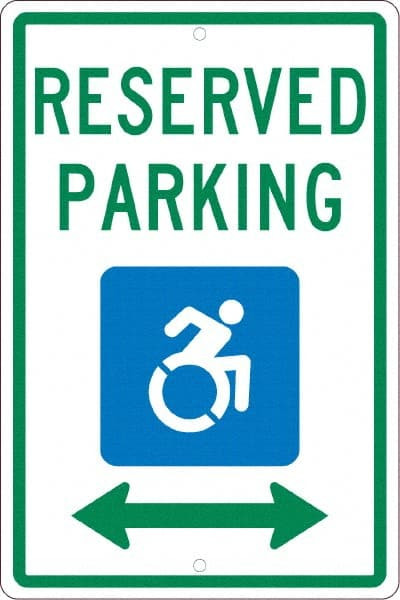 NMC TMS327H RESERVED PARKING, HANDICAP SYMBOL, 12" W