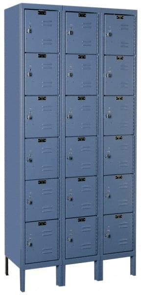 HALLOWELL U3258-6MB HALLOWELL SIX TIER 18 DOOR PREMIUM STEEL