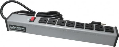 WIREMOLD LEGRAND UL218BC 8 OUTLETS, 120 VOLTS, 15 AMPS, 6' CORD, 