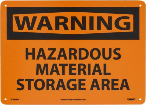 NMC W285RB "WARNING - HAZARDOUS MATERIAL STORAGE AR