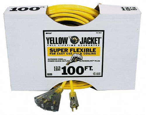 ROMEX (SOUTHWIRE REGISTERED TRADEMARK) 2882 YELLOW JACKET 2 FT. 12/3 CONTRACTOR GRAD