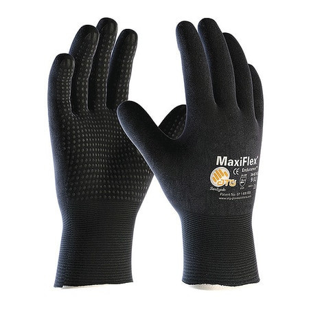 PIP 34-8745/M GLOVE NITRILE DOTTED GRAY SEAMLESS M PR