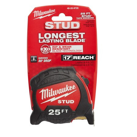 MILWAUKEE ELECTRIC TOOLS 48-22-9725 TAPE 25FT GEN2 STUD MEAS 14FT