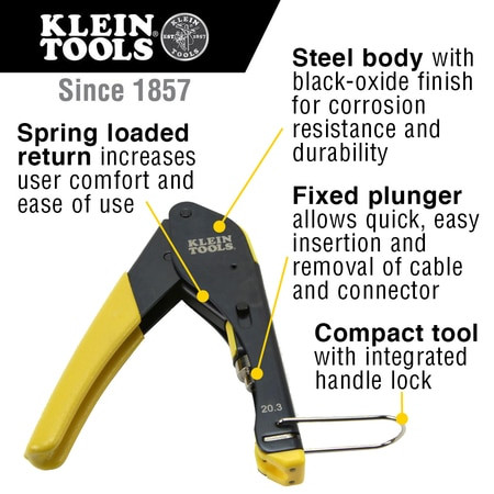 KLEIN TOOLS VDV026-211 COAX CABLE INSTALLATION KIT WITH ZIPPER 