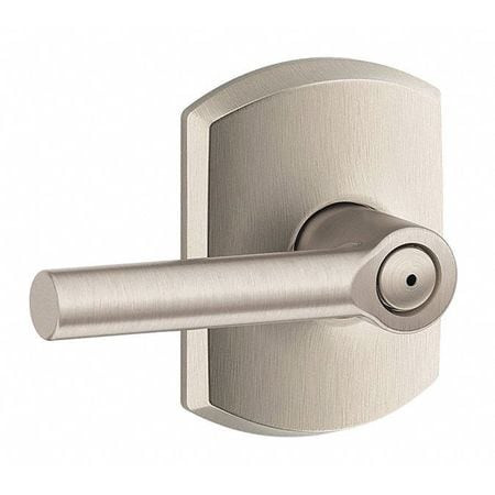 SCHLAGE F40 BRW 619 GRW DOOR LEVER LOCKSET SATIN NICKEL PRIVACY