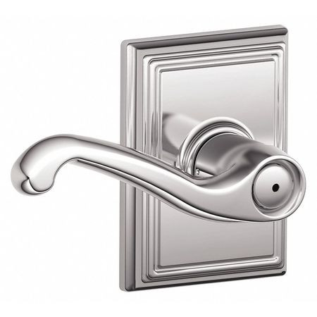 SCHLAGE F40 FLA 625 ADD DOOR LEVER LOCKSET BRIGHT CHROME PRIVACY