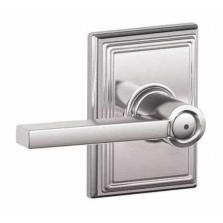 SCHLAGE F40 LAT 625 ADD DOOR LEVER LOCKSET BRIGHT CHROME PRIVACY