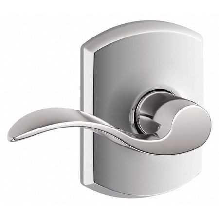 SCHLAGE F10 ACC 625 GRW DOOR LEVER LOCKSET BRIGHT CHROME PASSAGE