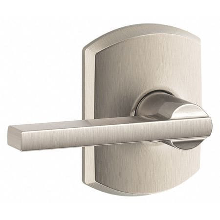 SCHLAGE F10 LAT 619 GRW DOOR LEVER LOCKSET SATIN NICKEL PASSAGE