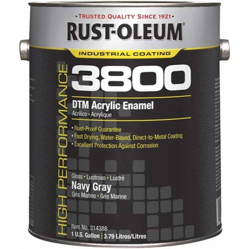 RUST-OLEUM 314388 COATING, 3800, 1 GAL, NAVY GRAY, GLOSS, 