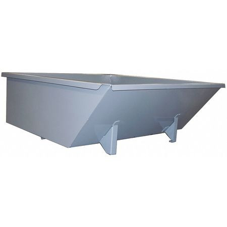 GRAINGER GLOBAL SOURCING 15077LPGray SELF-DUMPING HOPPER 40.5 CU FT CAP.
