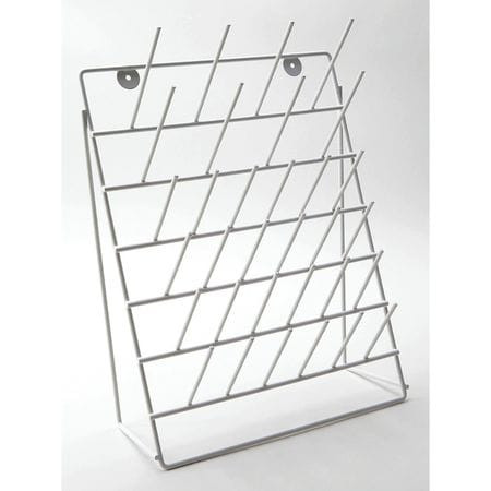 DYNALON 559165-0005 DRYING RACK STEEL WHITE ANGLED 32 PEGS