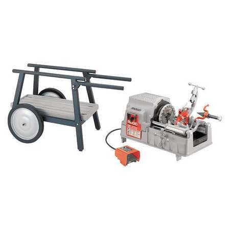 RIDGID 93287/92462 PIPE THREAD MACHINE W/STAND, 1/8" TO 2"