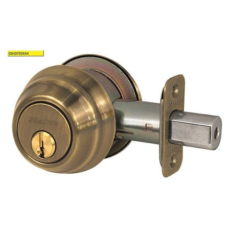 MASTER LOCK DSH0705KA4 DEADBOLT ANTIQUE BRASS DOUBLE CYLINDER