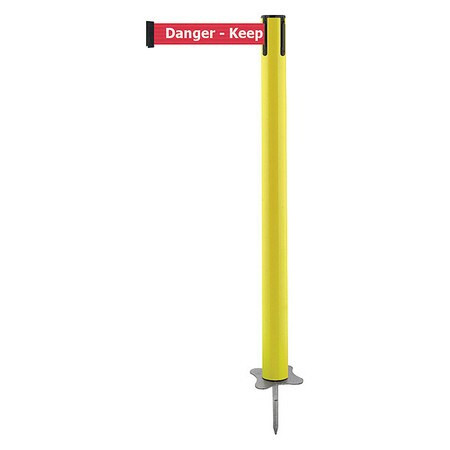 TENSABARRIER 884-35-STD-RHX-C SPIKE POST YELLOW POST 43 H