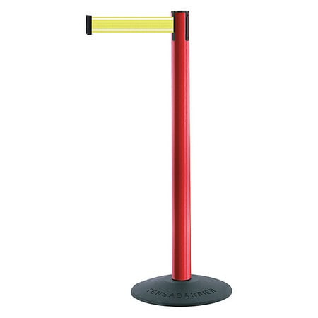 TENSABARRIER 875-21-STD-Y5-NV-C BARRIER POST WITH BELT RED POST 38 H