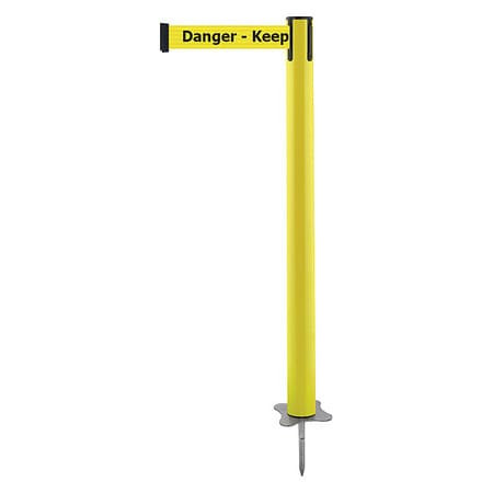 TENSABARRIER 884-35-MAX-YDX-C SPIKE POST YELLOW POST 43 H