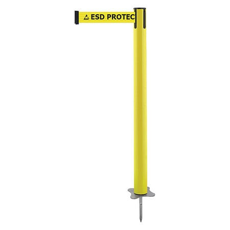 TENSABARRIER 884-35-STD-ESD-C SPIKE POST YELLOW POST 43 H