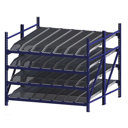 UNEX ROLLER RACK RR99K2R8X8-S GRAVITY RACK STARTER 84 H 96 W 96 D BLUE