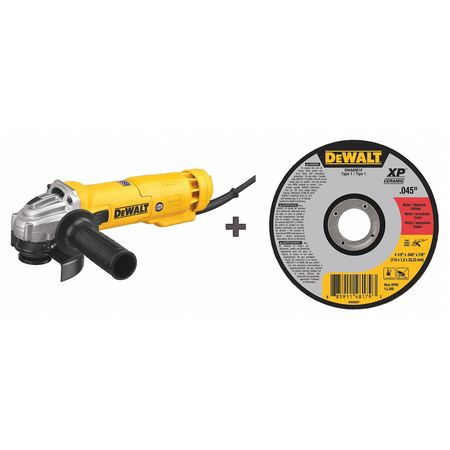 DEWALT TOOLS DWE4214/DWA8951F ANGLE GRINDER W/ (25) ABRASIVE WHEELS