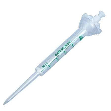 GLOBE SCIENTIFIC 3926S DISPENSER SYRINGE TIP,CLEAR,250UL,PK100