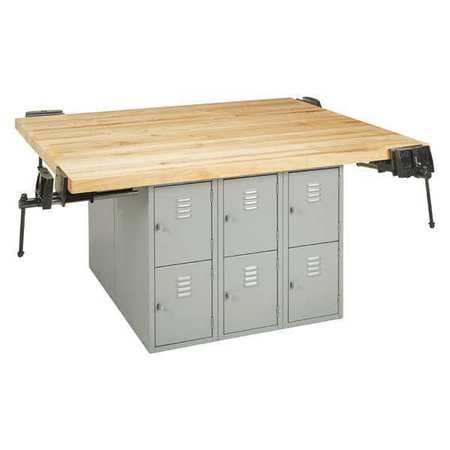 DIVERSIFIED WOODCRAFTS, INC. WB12-4V WORK STATION MAPLE METAL FRAME 33-1/4 H