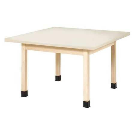 DIVERSIFIED WOODCRAFTS, INC. WX4-P TABLE MAPLE/ALMOND WOOD FRAME 48 D