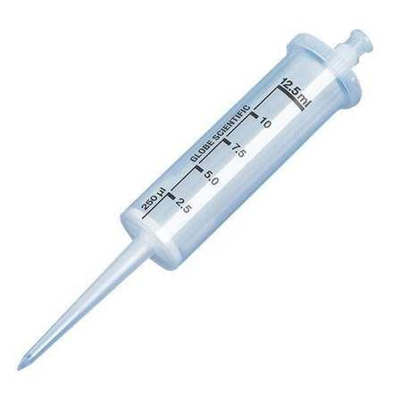 GLOBE SCIENTIFIC 3929S DISPENSER SYRINGE TIP,CLEAR,1250UL,PK100