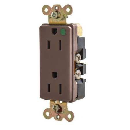 BRYANT 9200 RECEPTACLE BROWN NYLON 0.5 HP 2 POLES