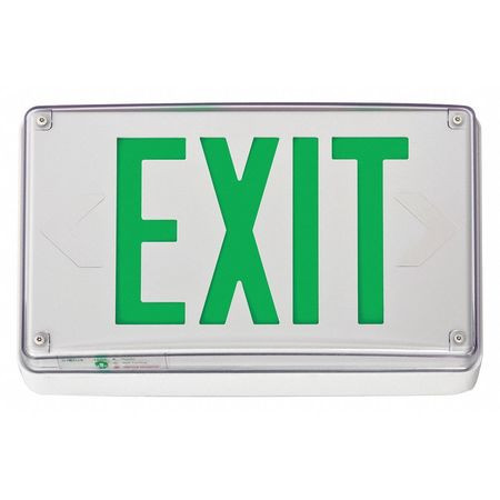 ACUITY BRANDS LV S W 2 G 120/277 UM 4X EXIT SIGN GREEN LETTER LED