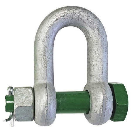 GREEN PIN GPGDMB35 SHACKLE,1-3/8" BODY SZ,GALVANIZED