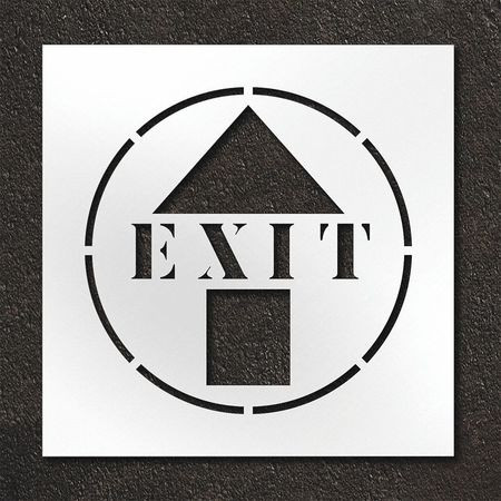 RAE STL-108-12405 PAVEMENT STENCIL EXIT WITH ARROW