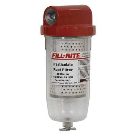 FILL-RITE F1810PC1 CLEAR BOWL FILTER 4-1/2IN.L 3/4 IN SIZE