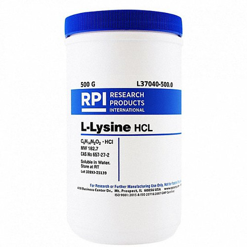 RPI L37040-500.0 L-LYSINE HCL USP GRADE,500G