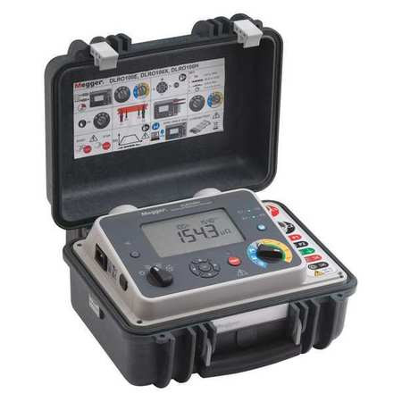 MEGGER DLRO-100XB-LG2-P3 LOW RESISTANCE OHMMETER, 1999 OHM MAX
