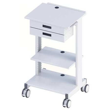 AFC INDUSTRIES, INC. LB200-101-12 COMPUTER CART,GRAY,42" H X 26-1/2" W