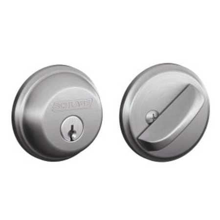 SCHLAGE B60N 626 KA4 DEADBOLT SATIN CHROME ALIKE KEYING
