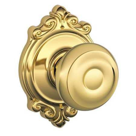 SCHLAGE F10 GEO 605 BRK KNOB LOCKSET MECHANICAL PASSAGE GRD. 1