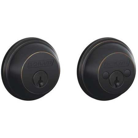 SCHLAGE B62N 716 KA4 DEADBOLT AGED BRONZE ALIKE KEYING