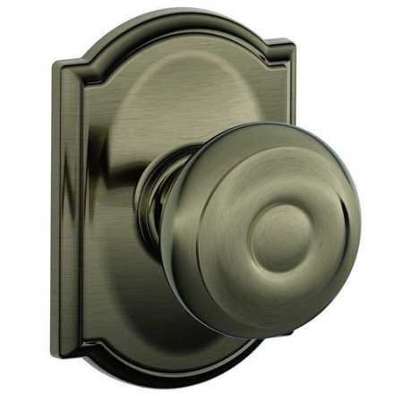 SCHLAGE F10 GEO 620 CAM PASSAGE LATCH, GEORGIAN KNOB, CAMELOT RO
