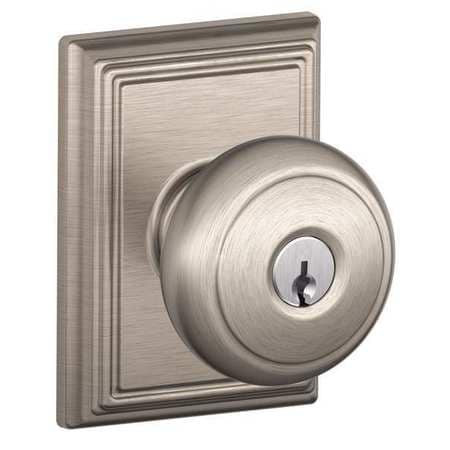 SCHLAGE F51A AND 619 ADD KNOB LOCKSET MECHANICAL ENTRANCE GRD. 1